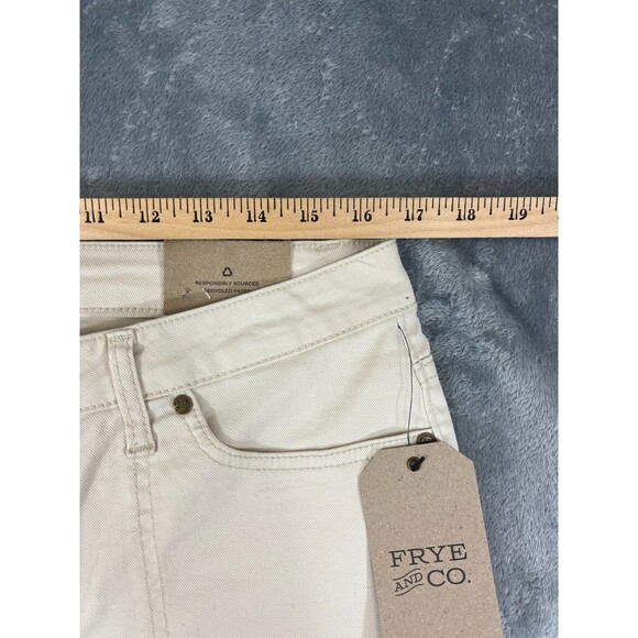NEW Frye & Co. Jeans Women's 16W Harper Mid-Rise Crop Flare Birch White - Picture 7 of 15